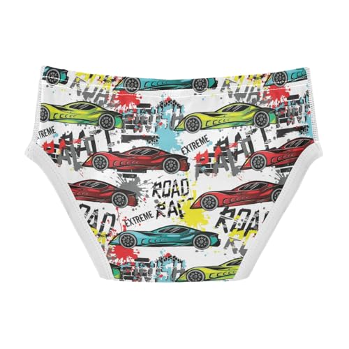 Boys' Exclusive Briefs Toddler Underwear 95% Combed Cotton Boxerbriefs 2T Sports Car Pattern 112