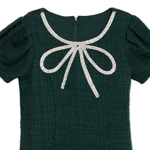 Speechless Girls' Short Sleeve Velvet Fit and Flare Tween Party Dress4