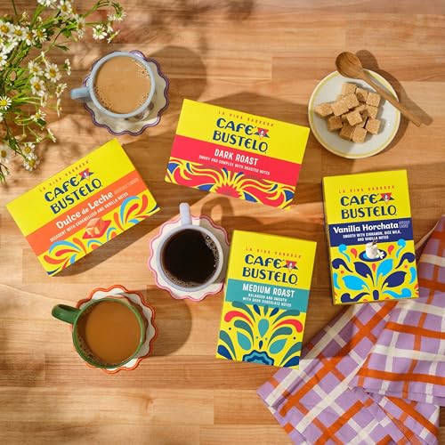 Image of Cafe Bustelo Vanilla Horchata Artificially Flavored Coffee Pods, 60 Count | 6 boxes of 10 pods each, Compatible with Keurig brewers (Not affiliated. See full product description), SNAP EBT eligible