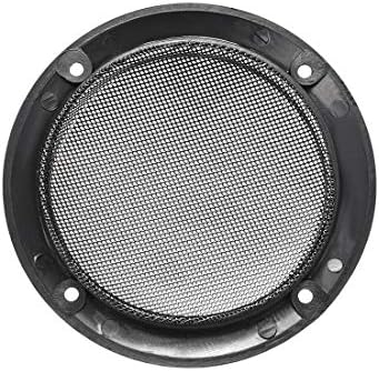 sourcing map 2pcs 5" Speaker Grill Mesh Decorative Circle Woofer Guard Protector Cover Audio Accessories Black