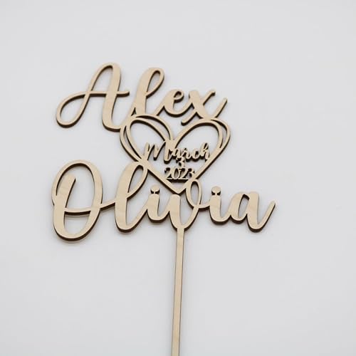 Miniatura 2 de Decoración para tartas de boda, decoración para tartas de boda, novia y novio, adorno personalizado para tartas, personaliza tu propio aniversario,