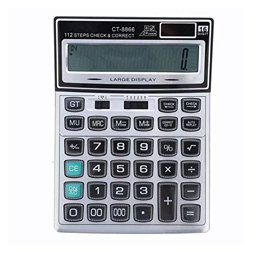 Calculator Crystal button calculator for office and students for students and teachers (Color : Black)