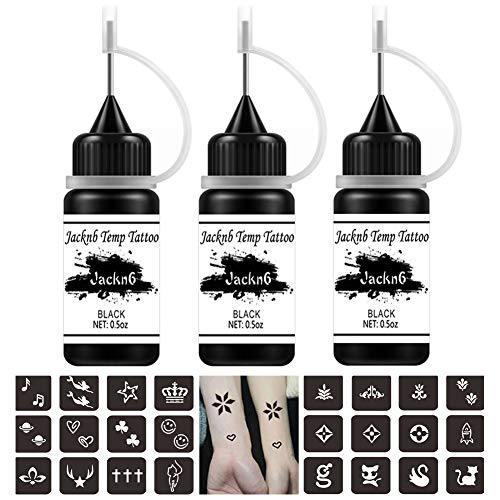 Jacknb Jagua Tattoo Kit Freehand Ink Temporary Tattoo Kit Semi Permanent Tattoo DIY