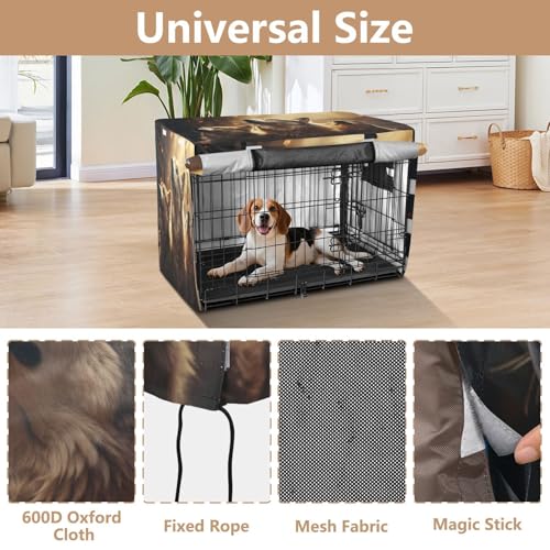 Housse imperméable cage chien chat Loups de l'art de l'huile stress - 5