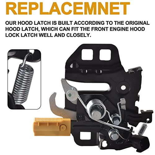 Image of Front Left Hood Latch Assembly Compatible for 2013-2020 Ford Fusion 4-Door Replaces DS7Z16701A DS7Z16701B
