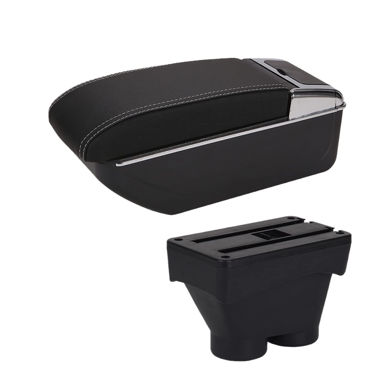 For Peugeot 208 Armrest Box Storage Box Car Holder Ashtray Interior Accessories Retrofit Parts USB 2012-2018(D3 NoUSB)