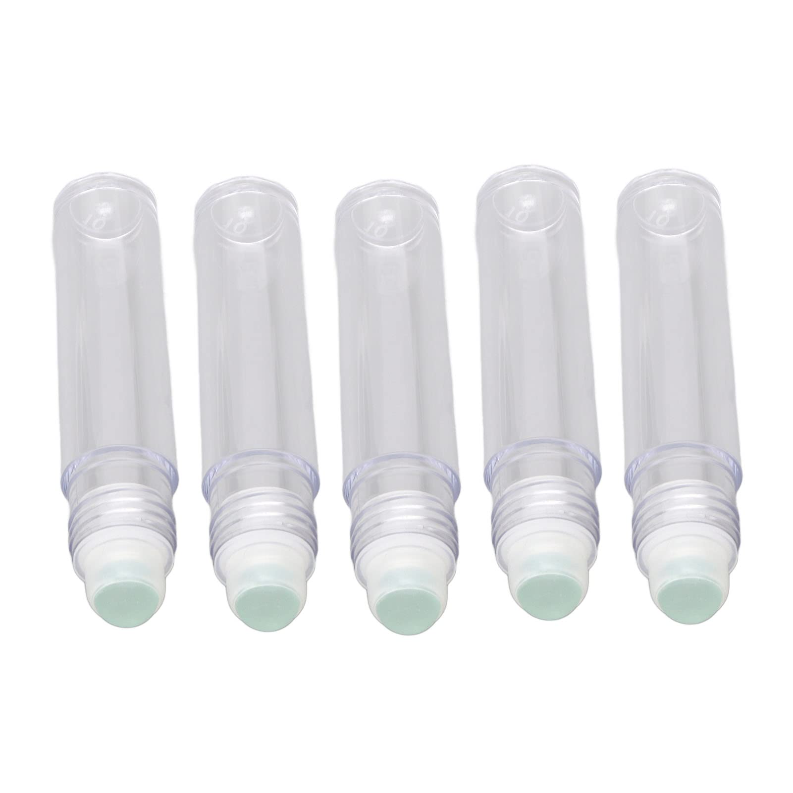10 botellas de 7 ml roll-on de plástico, portátiles, vacías, rellenables, perfume, aceite esencial, roll-on