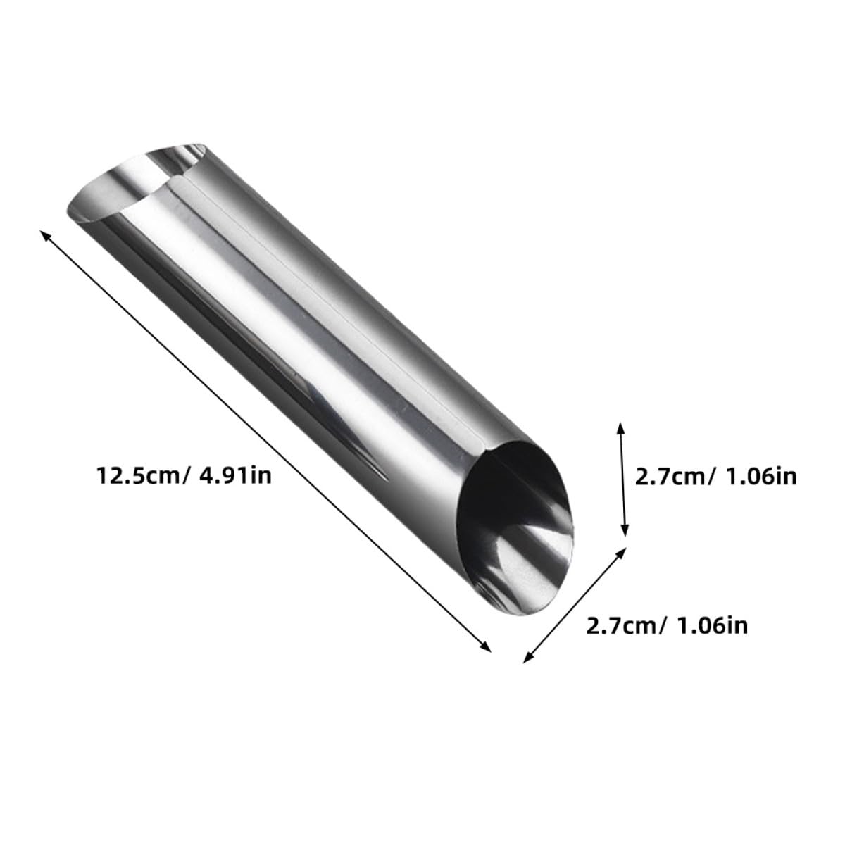 Didiseaon Molde para Croissant de Acero Inoxidable, Tubo Metálico Reutilizable para Hornear, Pack de 30 Moldes Tubulares para Repostería y Postres, Herramienta para Cocina y Horno
