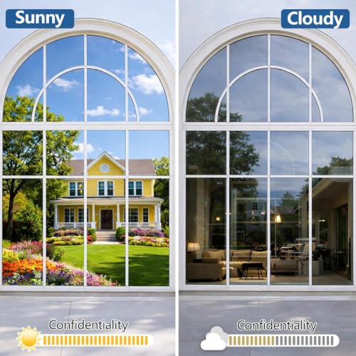Niviy Home Window Tint Film Heat Blocking, One Way Window Film 17.5"x 78.7" - image 7