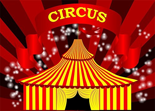 YongFoto 3x2m circo sfondo in cartone rosso tenda