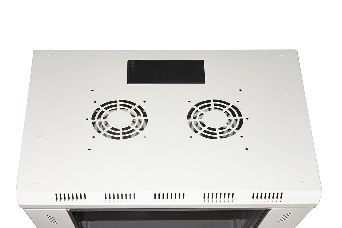 CO1906UPH - Armadio rack 19" 6 unita' da muro per reti mm (a)380 x (l)600 x (p) 450 mm colore grigio porta vetro
