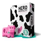 Herd Mentality: Udderly Funny Family Board Game | Easy & Fun for Big Groups of 4-20 Players | Includes 20 Extra Exclusive Questions