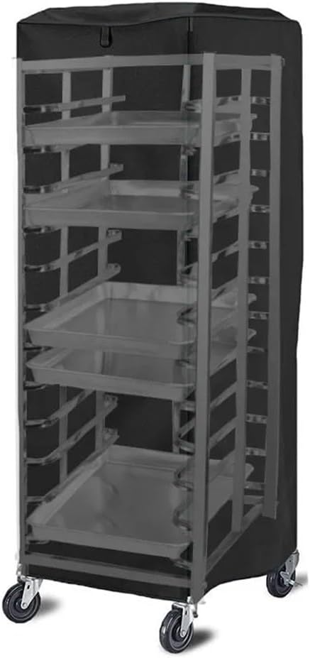 Pan Rack Cover, Commercial Bread Racks Cover, Waterproof and Dustproof Sheet Bun Pan Rack Cover, Bakery Single Rack Covers 23" L x 28" W x 64" H(A)