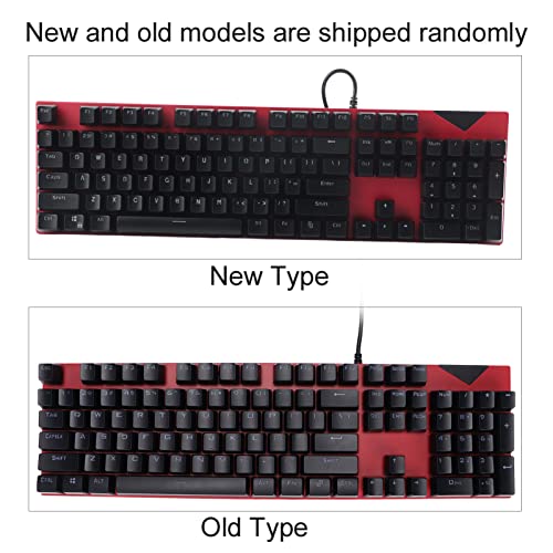 Clavier mécanique rouge USB à 104 touches interchangeables et rétroéclairage pour PC - 5