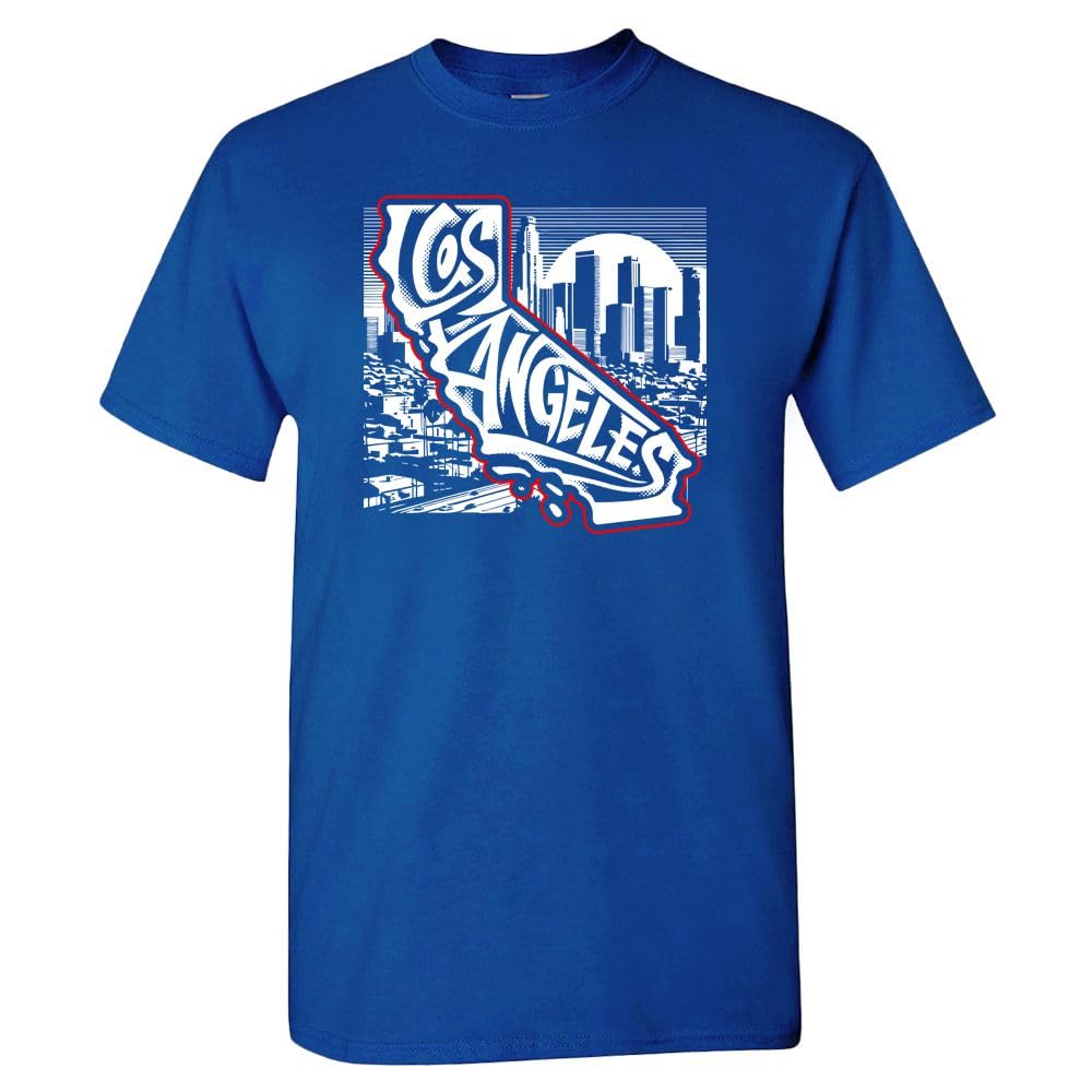 Xtreme Apparrel Hometown State Outline Men's T-Shirt for Baseball Fans