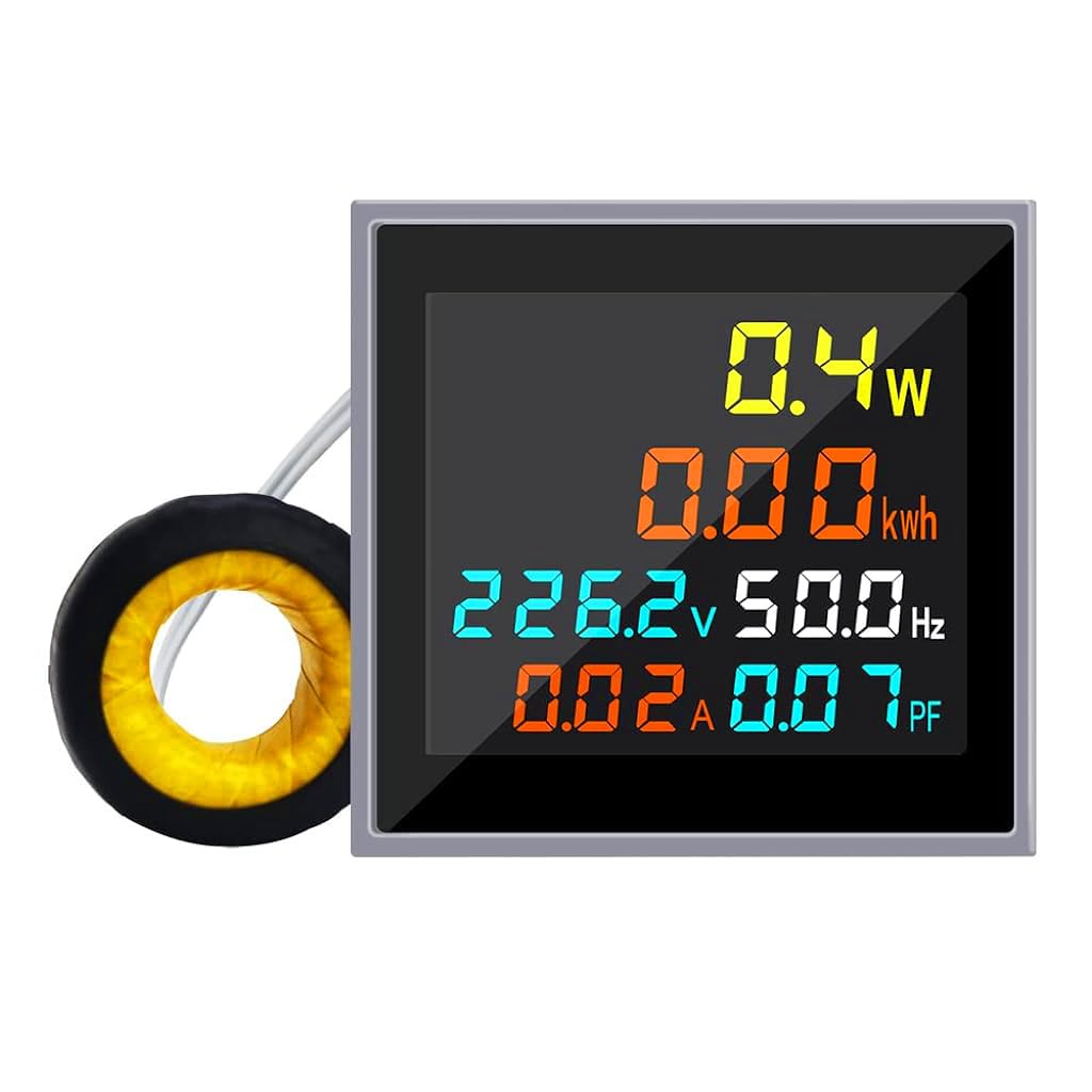 Serplex® 6 in 1 Single Phase Energy Meter AC 50-300V 100A Electric Meter Power Meter LCD Digital Display Voltmeter Ampere Meter Power Factor Frequency Energy Ammeter Tester with Current Transformer CT (B0CJ91PH6Q) Amazon Price History, Amazon Price Tracker