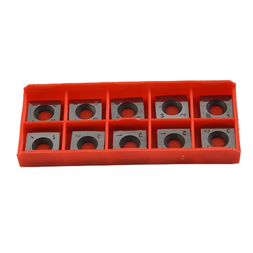 10 insertos cuadrados de carburo de 4 bordes de 15 x 15 x 2,5 mm para cabezales de cepilladora de madera, cuchillas de repuesto duraderas para torneado de torno y trabajo CNC