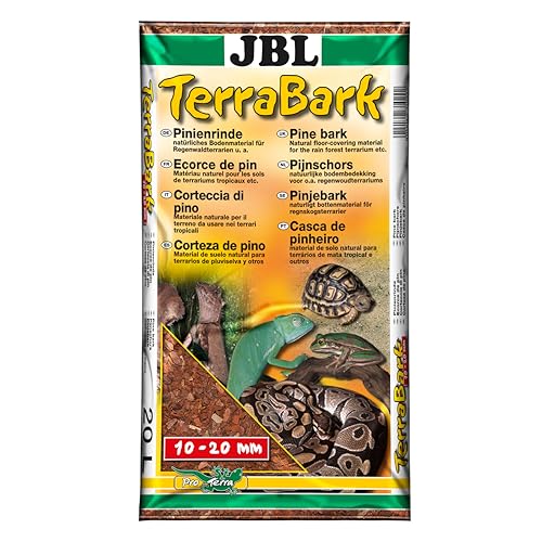 JBL TerraBark 71022 Bodensubstrat, für Wald und Regenwaldterrarien, Pinienrinde, 10 - 20 mm, 20 l