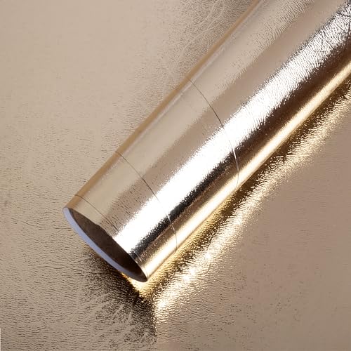 Image of Itsy Bitsy Vinyl Metallic Leather Champaign 12inchx2ft 1 Roll| for Home Kitchen Countertop, Cabinet Furniture, Oil Proof, Table Top,Car Wrap Sheet, Wallpaper, Waterproof Vehicle Sticker