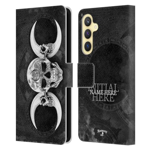 Coque Samsung S23 FE 5G Alchemy Gothic Lune Noire en cuir portefeuille personnalisable