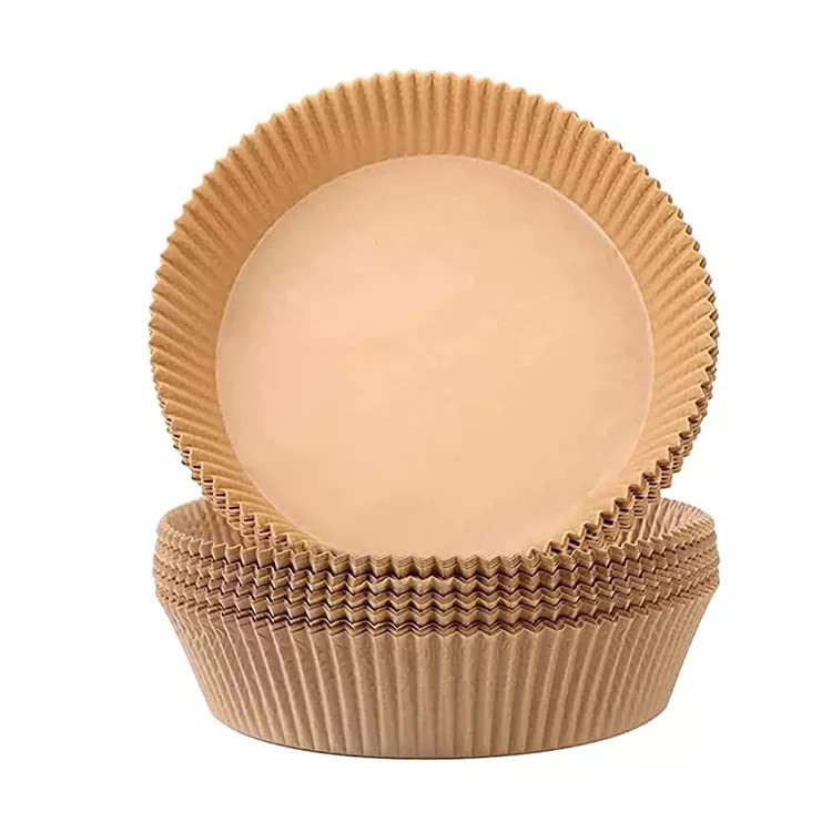 No Need to Clean Disposable Air Fryer Paper Liner Cooking Roasting Filter Sheets for Kitchen (Brown) (Pack of 100)