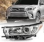 ACANII - For [Non-LED DRL Model] 2017 2018 2019 Toyota Highlander LE XLE Projector Headlight Headlamp Left Driver Side