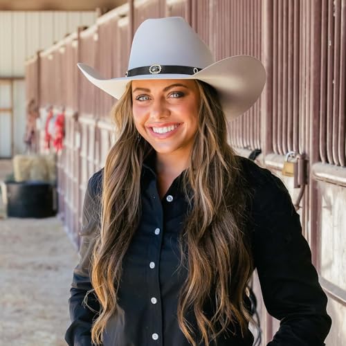 Image of Cowboy Hat Bands for Men Women, Leather Hatbands Belt for Cowboy /Western /Fedora /Cowgirl Hats Multicolor