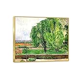  NOLEGA Paul Cezanne Tableau,Impression sur Toile,Paysage 3,Reproduction Tableaux Célèbre,Affiche sur Toile Encadrée,Tableau Décoration Murale Salon Moderne 30x36cm-12x14in Cadre Doré