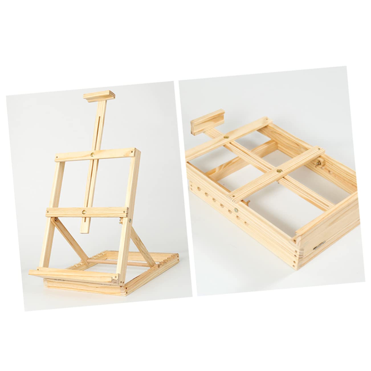 Angoily Holzstaffelei aus Kiefernholz mit Tischgestell Verstellbarer Posterständer für Hochzeiten und Outdoor Stabiles Staffelei Display für Künstler und Kinder