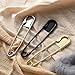Juexica 10 Pcs Large Safety Pins 5 Inch Jumbo Stainless Steel Safety Pins Heavy Duty Huge for Strong Laundry Upholstery Sewing Quilting Key Rings Craft Outdoor (Black,Silver,Gold)