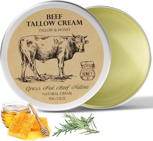 MROUVIK Beef Tallow for Skin, Tallow and Honey Cream,Tallow Face
