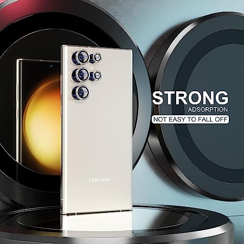 Image of Camera Lens Protector Ring Compatible with Samsung Galaxy S23 Ultra | Tempered Glass + Aluminum Alloy Ring | Full Coverage Lens Guard | Scratch Proof | HD Clear | Case Friendly | Silver