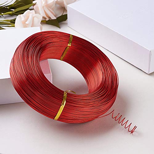 Fil en aluminium pour sculpter des armatures et loisirs créatifs rouge 105m