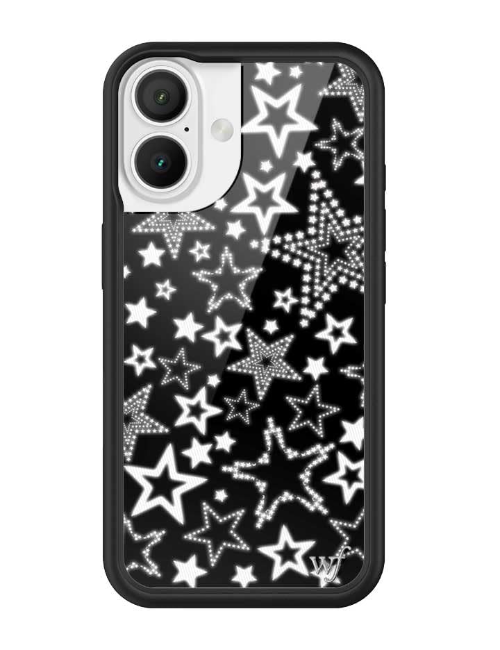 Image of Wildflower Cases - Compatible with iPhone 16 | Protective Black Bumper, 6.5ft Drop Test Certified, Women Owned Small Business | Star Girl Black