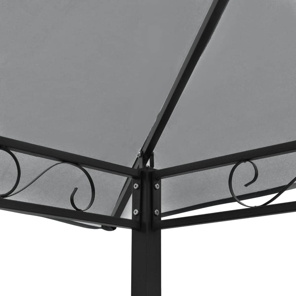 Pavillon de jardin avec table et bancs Anthracite 2,5 x 1,5 x 2,4 m