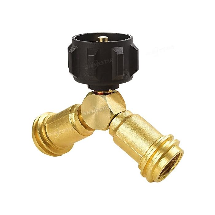 Buy SHINESTAR Propane Tank Splitter with Valves, Propane Y Splitter