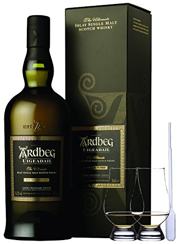 Ardbeg Uigeadail Islay Single Malt Whisky 0,7 Liter + 2 Glencairn Gläser