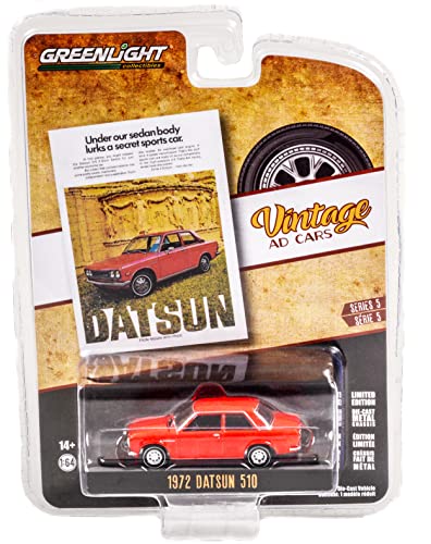 Modelo a escala 1:64 Datsun 510 naranja de Greenlight