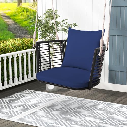 Image of Tangkula 2 Pack Outdoor Hanging Porch Swing with Cushions, Single Person