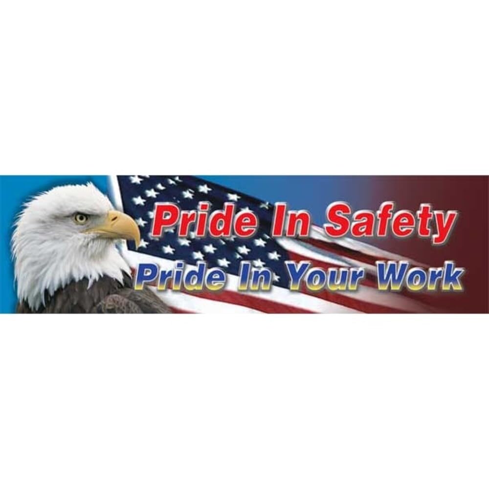 Banderole de sécurité Pride in Safety Accuform MBR880 en vinyle renforcé 70 cm x 2,4 m