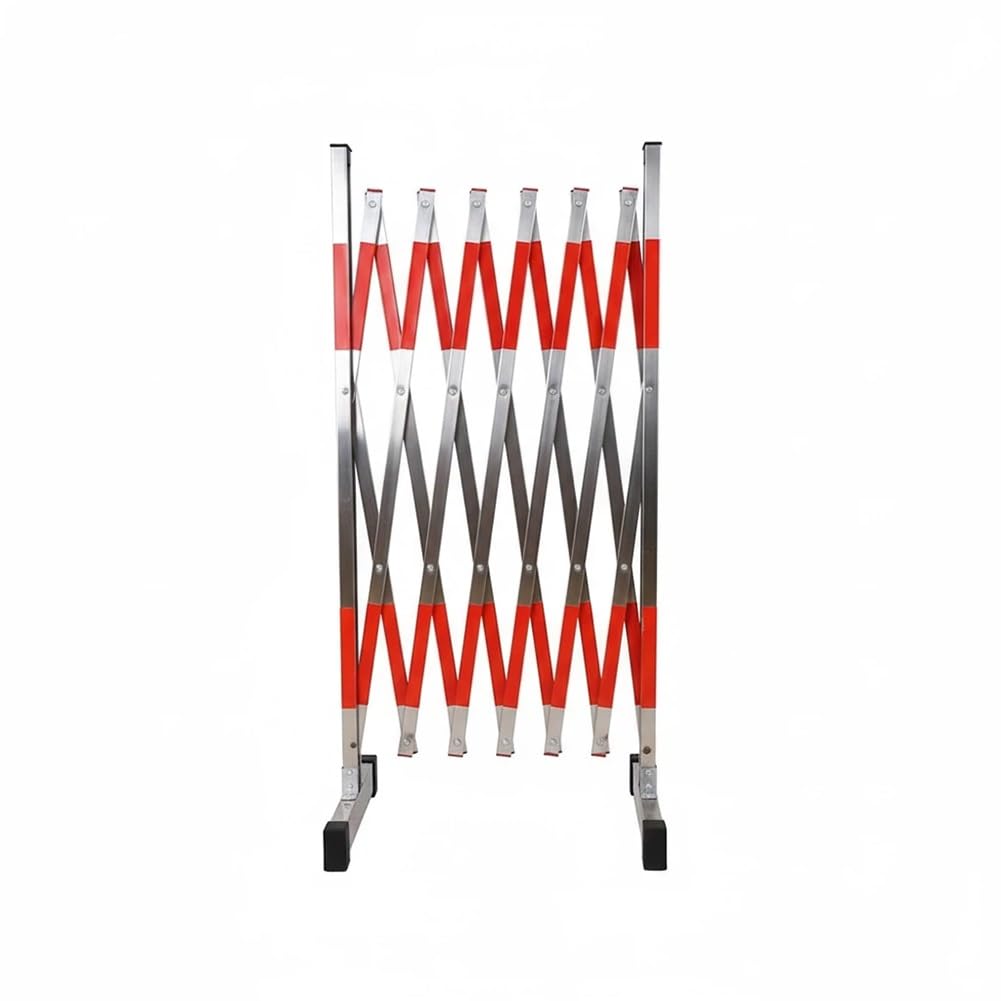 Barrera de seguridad expandible para obras de construcción, control de tráfico y contención, duradera, portátil, fácil de instalar, ideal para uso en exteriores y prevención de peligros