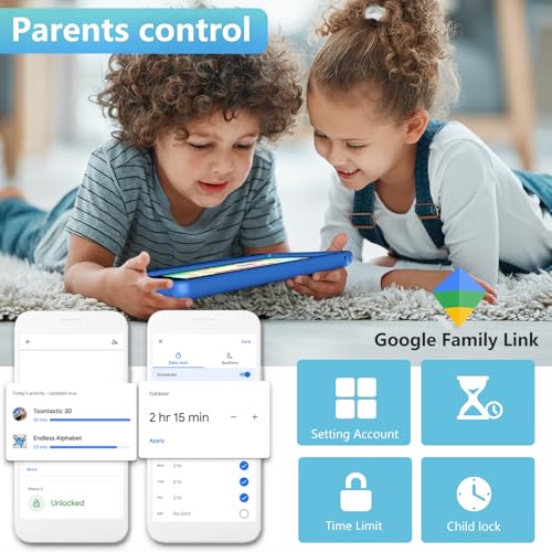 Image of YACXBTK Tablet for Kids Age 3-12 10.1 inch Android 14 6000mAh 8GB RAM+64GB ROM(Expandable to 1TB Kids Tablet WiFi6 Google Kids Space Parental Control 1280 * 800 HD Screen
