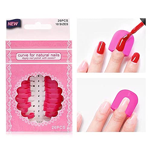 26Pcs/Set Rose Uv Gel Polish Protector French Nail Art Case Design Tips Finger Cover Shield Anti-Overflow Manicure Kits Tools #TOP10