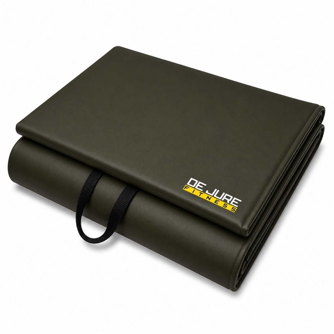 DE JURE FITNESS PVC Leatherette Yoga Mat, Unbeatable Non Slip Raxine, Eco Friendly and Odorless Lightweight and Extra Large Size (12 MM, Olive Green)-picture-32