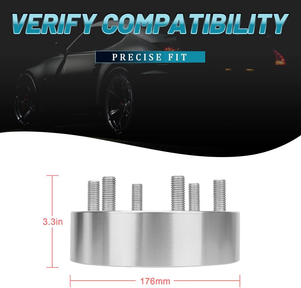 IRONTEK 2in 6x135mm Wheel Spacers for F150 (87.1mm Hub Bore, M14x2 Studs) 6x135mm to 6x135mm Hub Spacers Compatible for Ford F150 Expedition, for Lincoln 04-14 Navigator 06-14 Mark LT 50mm Thick 2 PCS