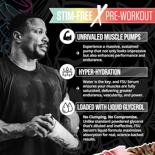 Image of Inspired FSU Serum Liquid Glycerol, Stim Free Pre Workout Pump, Non Stim Preworkout, Caffeine Free, Stimulant Free, 20g GlycoClear, 2g Betaine Nitrate (Island Vibes)