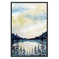 SIGNWIN Framed Canvas Wall Art Pine Tree Canvas Prints Home Artwork Decoration for Living Room,Bedroom - 16