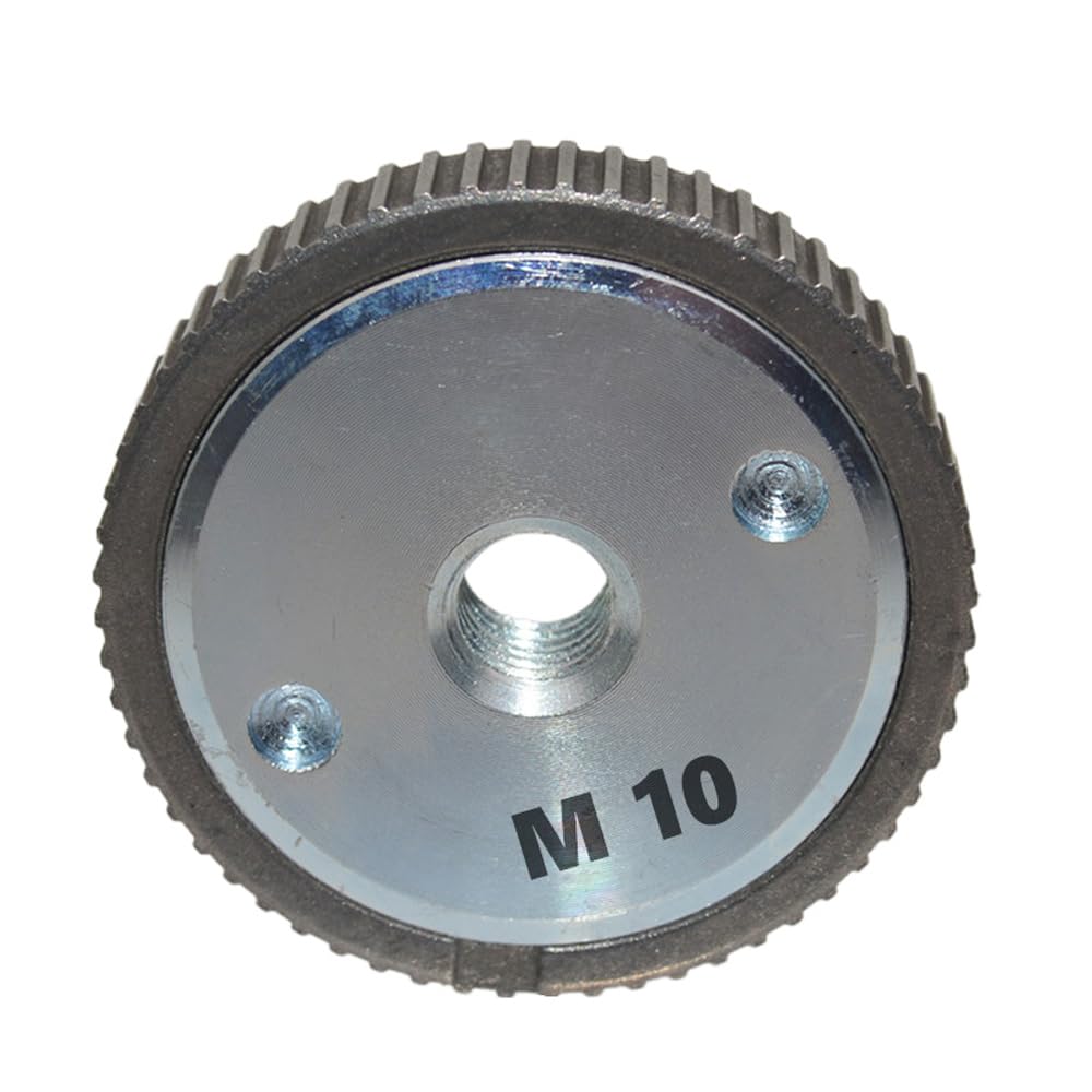 Zohino M10 Thread Angle Grinding Nut Flange Nut for Angle Grinding Nut Self-Clamping Locking Nut Quick Release Lock Nut No Key Required (Silver)