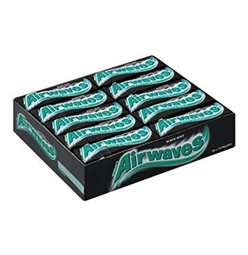 AirWaves Wrigley Black Mint Menthol Sugar Free Chewing Gum 10 Pellets (pack Of 30)