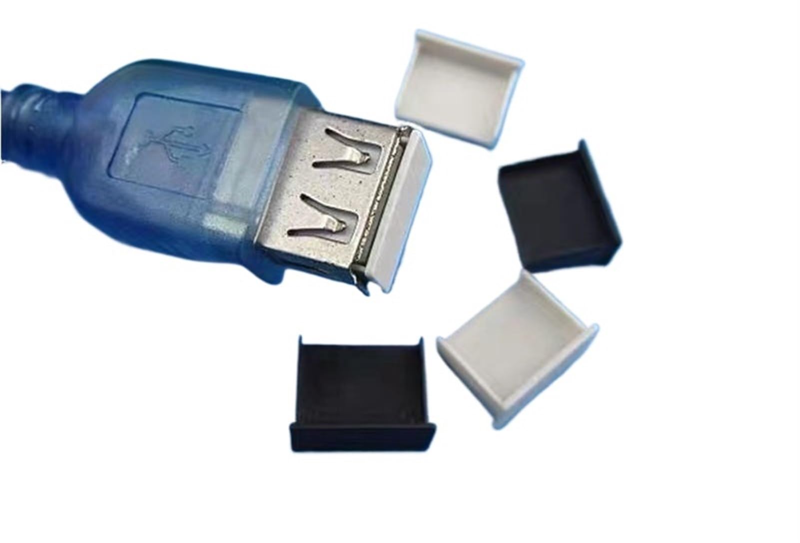 50 Uds. Tapón Antipolvo USB, usbc-4 de Arranque Antipolvo, Cubierta Protectora de Agujero Negro(Black USB Dust Plug)